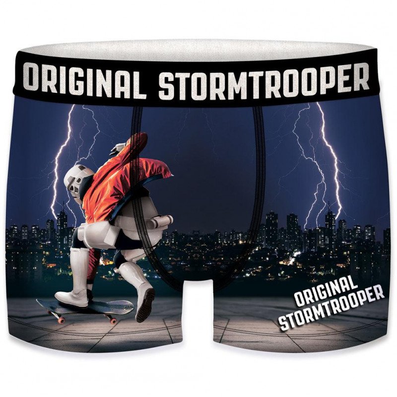 STAR WARS Boxer Homme Microfibre BMX Noir Bleu STORMTROOPER