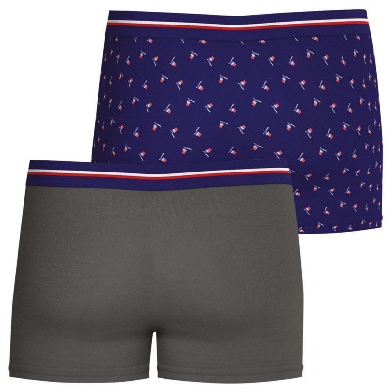 EMINENCE 2 Boxers Homme Coton FAIT EN FRANCE Anthracite Drapeau