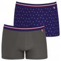 EMINENCE Lot de 2 Boxers Homme Coton FAIT EN FRANCE Anthracite Drapeau