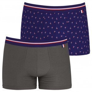 EMINENCE 2 Boxers Homme Coton FAIT EN FRANCE Anthracite Drapeau