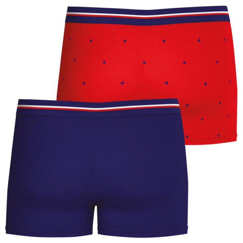 EMINENCE 2 Boxers Homme Coton FAIT EN FRANCE Marine Imprimé Coq