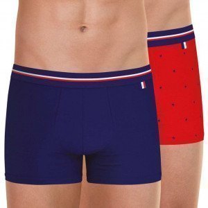 EMINENCE 2 Boxers Homme Coton FAIT EN FRANCE Marine Imprimé Coq