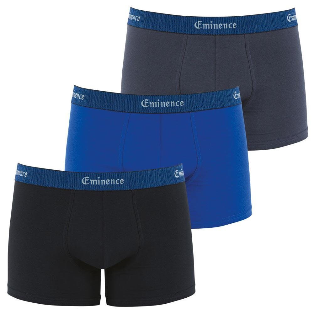 EMINENCE 3 Boxers Homme Coton Bio SELECTION Noir Bleu Anthracite