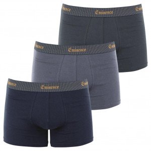 EMINENCE 3 Boxers Homme Coton Bio SELECTION Marine Anthracite