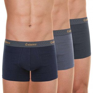 EMINENCE 3 Boxers Homme Coton Bio SELECTION Marine Anthracite