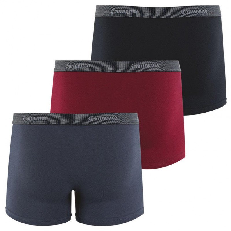 LOT DE 3 Boxer Sous-vêtements Homme SELECTION Gris et Bordeaux