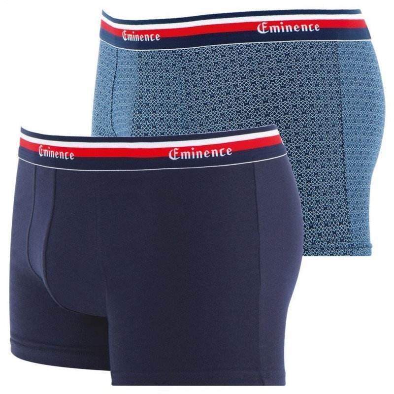 EMINENCE Lot de 2 Boxers Homme Coton NOUVELLE VAGUE Marine Artichaud