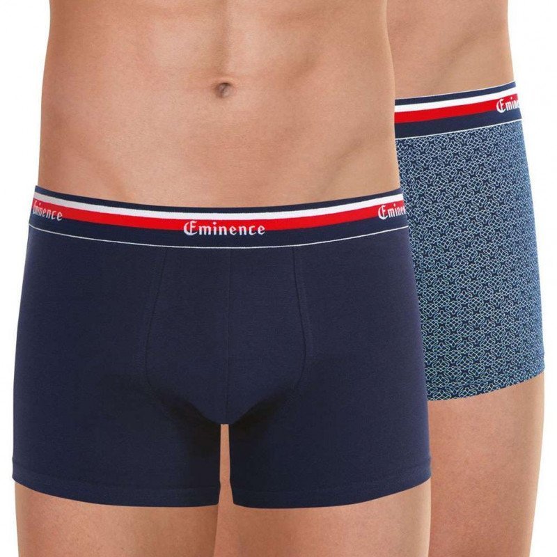 EMINENCE Lot de 2 Boxers Homme Coton NOUVELLE VAGUE Marine Artichaud