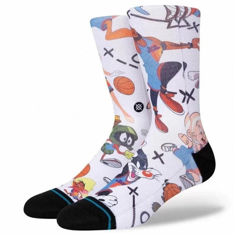 STANCE Chaussettes Homme Microcoton SPACE JAM Blanc Marine LOONEY TUNES