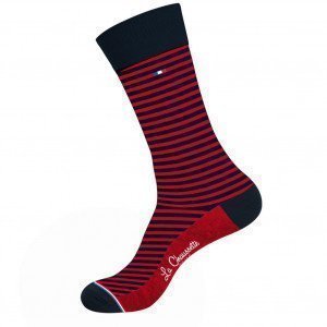 LA CHAUSSETTE MADE IN FRANCE Chaussettes Homme Coton ASS3 Rouge rayures Marine