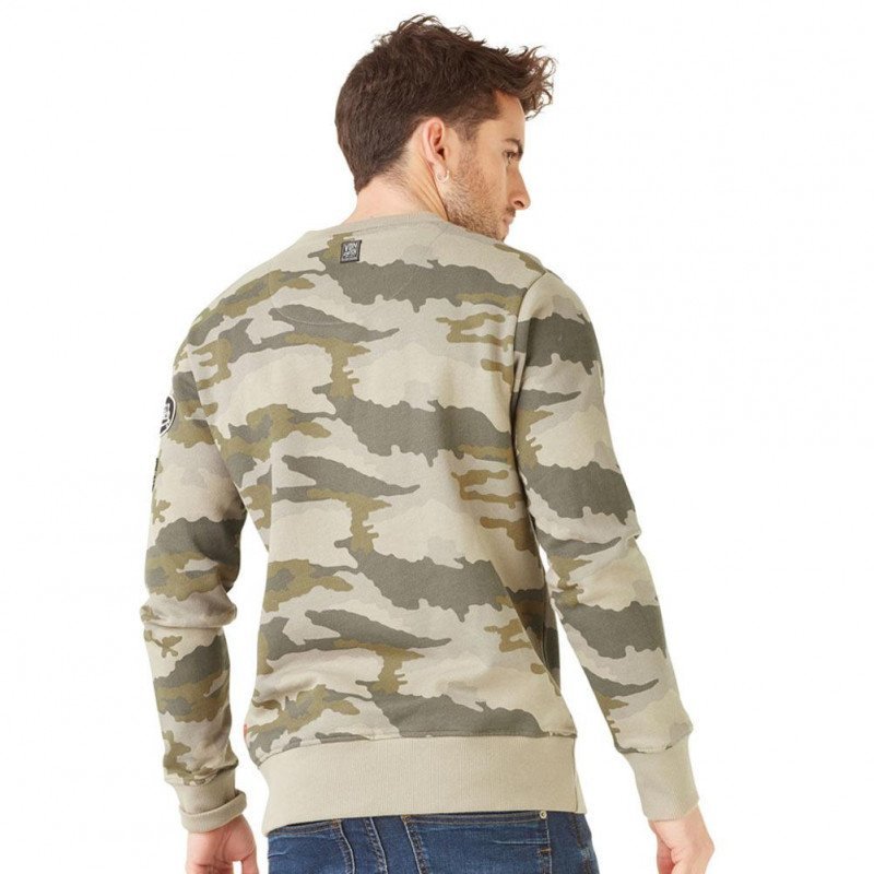 VON DUTCH Sweat Homme Coton CLINT Camo Kaki