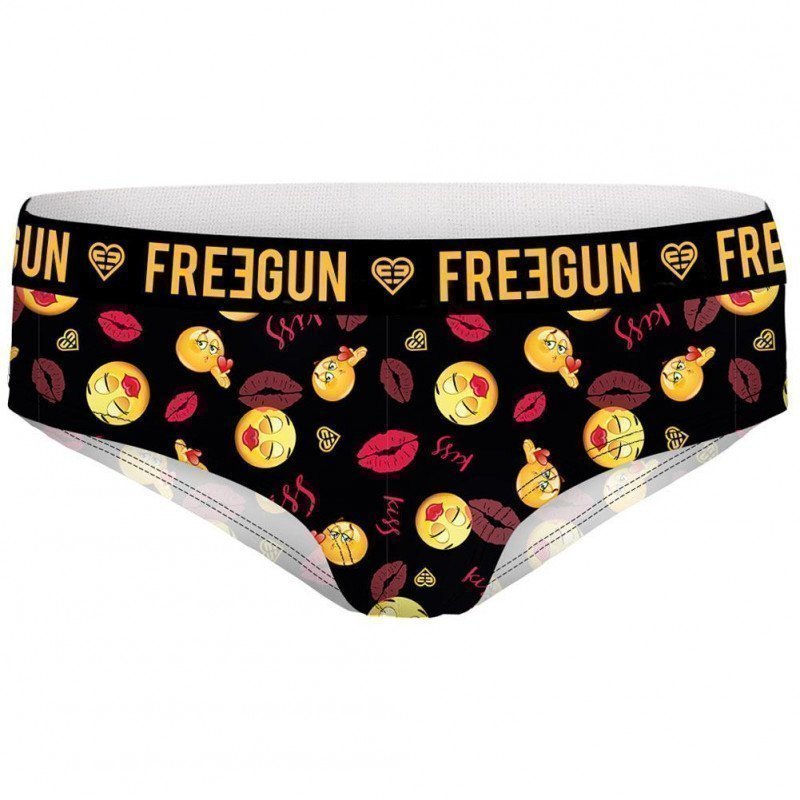 FREEGUN Shorty Fille Microfibre LOV Noir Jaune