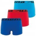 ATHENA 3 Boxers Garçon Coton TRIOCHOC Bleu Rouge Turquoise