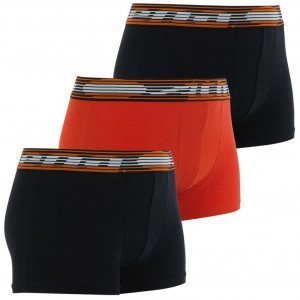 ATHENA Lot de 3 Boxers Garçon Coton SPORTPACK Noir Orange Noir