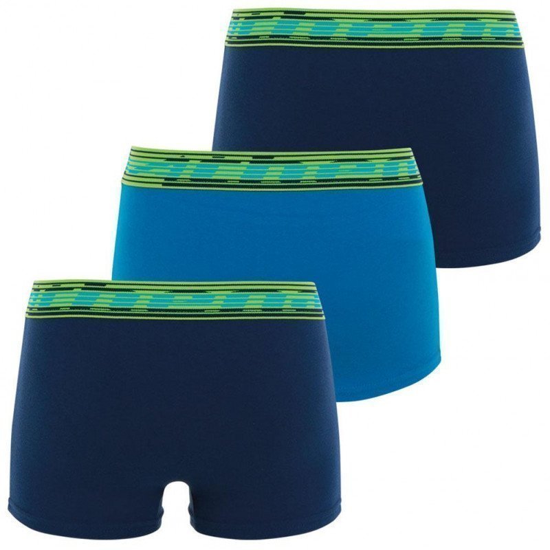 ATHENA Lot de 3 Boxers Garçon Coton SPORTPACK Marine Bleu Marine