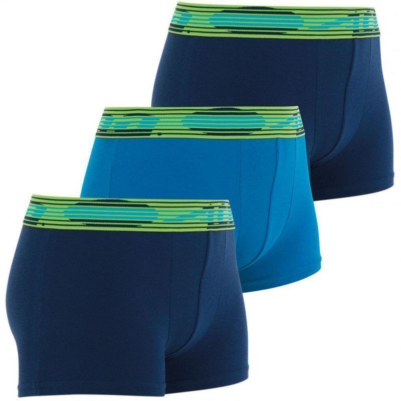 LOT DE 3 Boxer Sous-vêtements Garçon SPORTPACK Bleu et Marine