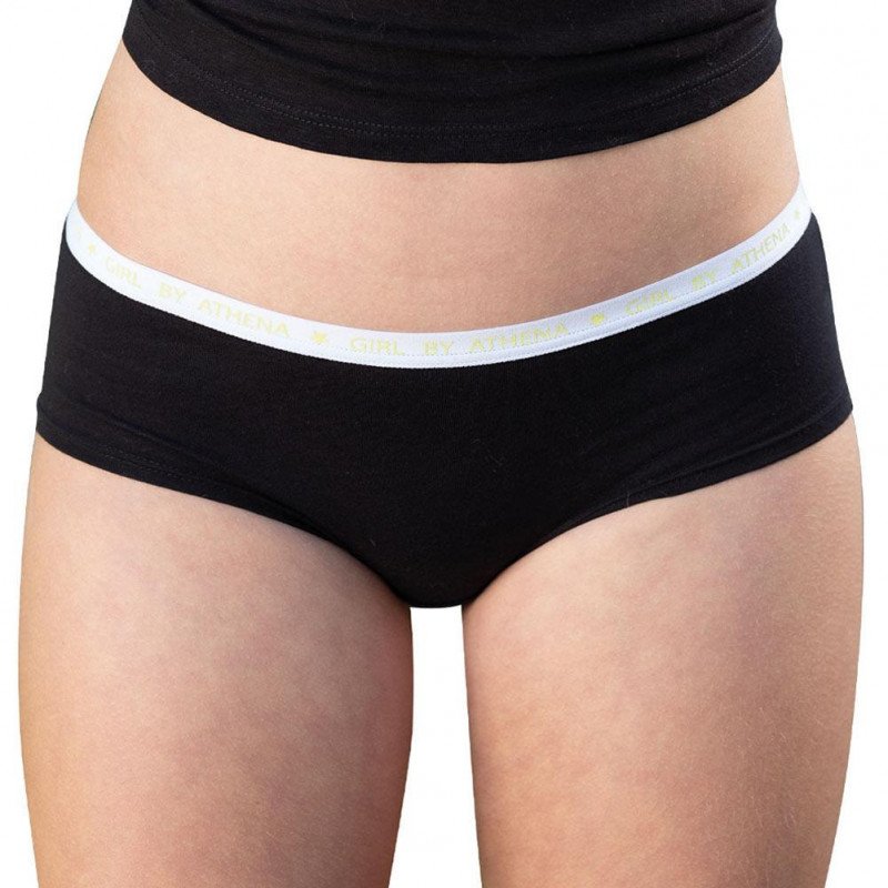 LOT DE 2 Boxer Sous-vêtements Fille DUOGIRL Noir et Jaune