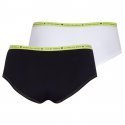 ATHENA 2 Boxers Fille Microfibre recyclée DUOGIRL Noir Blanc