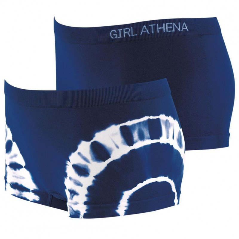 ATHENA Lot de 2 Boxers Fille Microfibre TYE&DIE Bleu