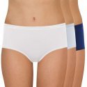 ATHENA Lot de 3 Boxers Femme Coton POCKETS Blanc Ciel Marine