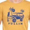 T-shirt manches courtes col rond Homme EMBLEMCURRY Jaune et Bleu
