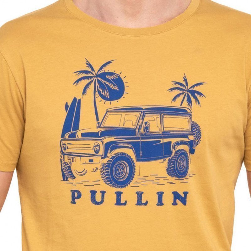 T-shirt manches courtes col rond Homme EMBLEMCURRY Jaune et Bleu