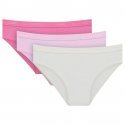 DIM Lot de 3 Shortys Fille Coton POCKETS Rose Rose pâle Blanc