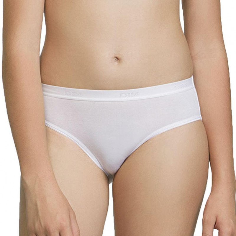 DIM Lot de 3 Shortys Fille Coton POCKETS Noir Gris Blanc