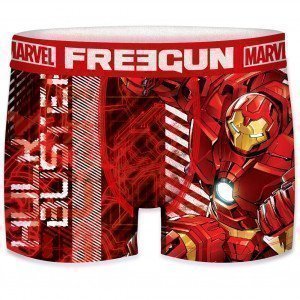 FREEGUN Boxer Homme Microfibre BUS Rouge Blanc MARVEL