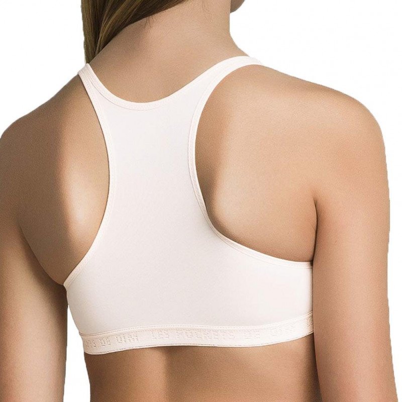 DIM Brassière Fille Microfibre DIMSPORT Blanc