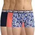 DIM Lot de 3 Boxers Garçon Coton MODE Blocks Orange Navy