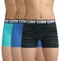 DIM Lot de 3 Boxers Garçon Coton MODE Code Bleu Vert menthe