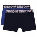 DIM Lot de 2 Boxers Garçon Coton CLASSIC Bleu Marine