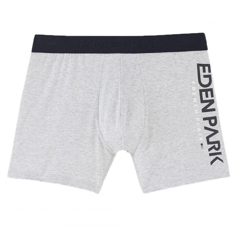 EDEN PARK Boxer Homme Coton INSCUIS Souris Chiné