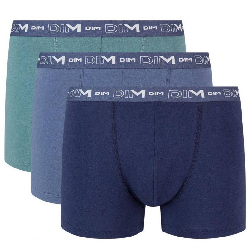 LOT DE 3 Boxer Sous-vêtements Homme STRETCH Bleu et Vert