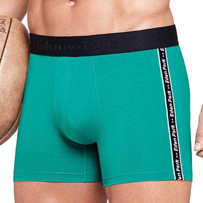 EDEN PARK Boxer Homme Coton EP TYPO Turquoise