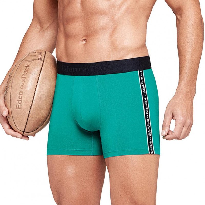 EDEN PARK Boxer Homme Coton EP TYPO Turquoise