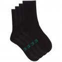 DIM Lot de 2 paires de Chaussettes Femme Coton Bio GREEN Noir