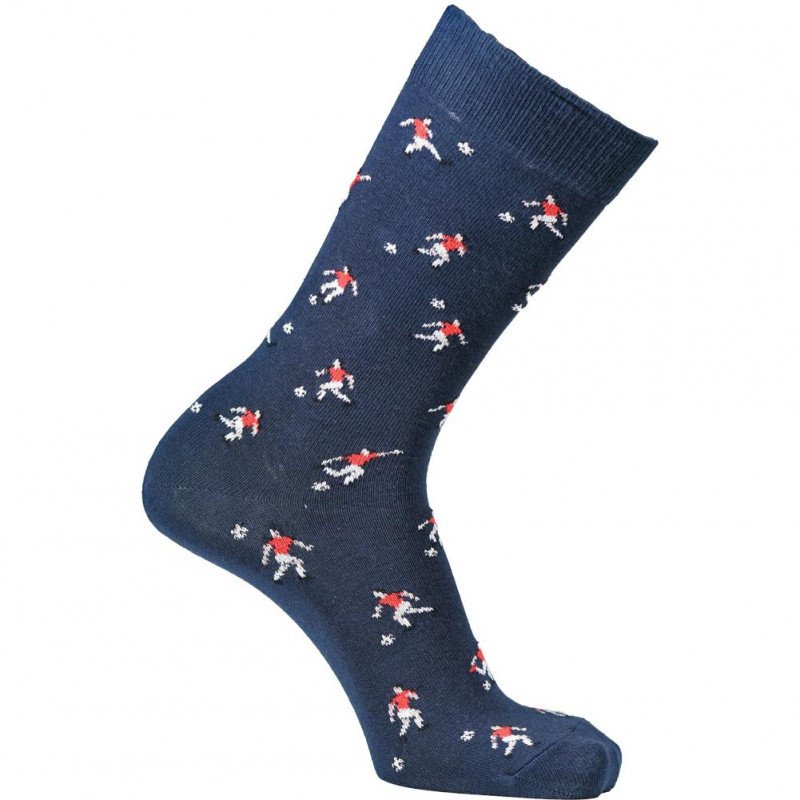 LES LIMOUSINES Chaussettes Homme Coton FOOTBALL Marine