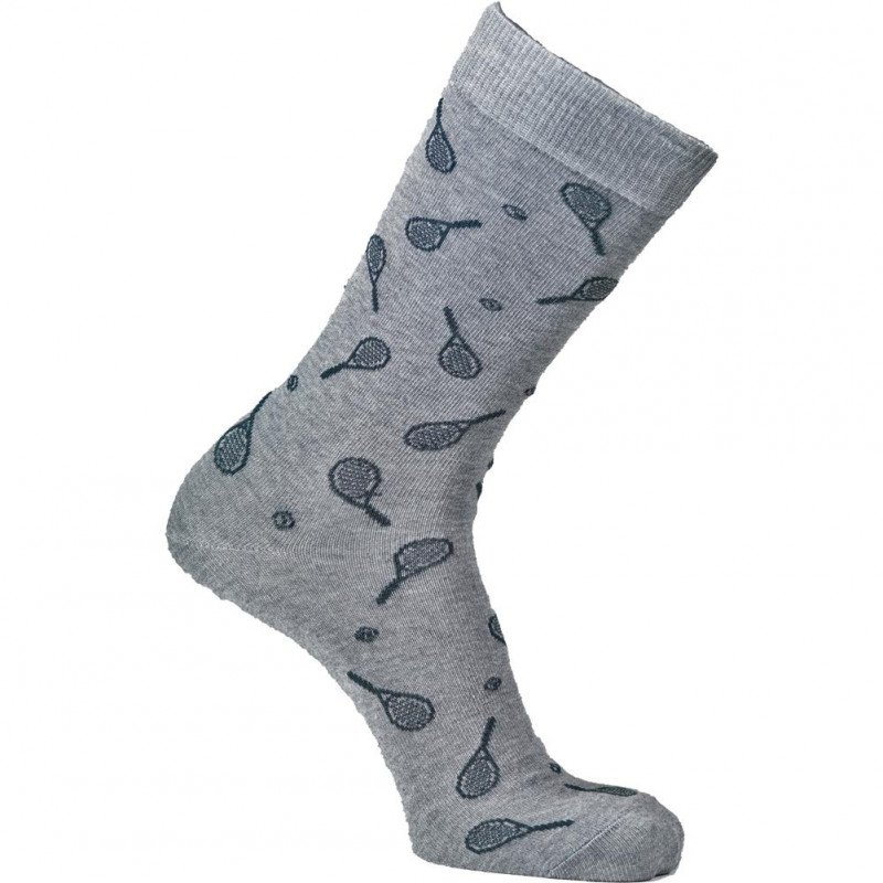 LES LIMOUSINES Chaussettes Homme Coton TENNIS Gris chiné