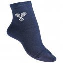 LES LIMOUSINES Mi-Chaussettes Femme Coton TENNIS Marine