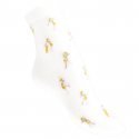 LES LIMOUSINES Mi-Chaussettes Femme Coton GOLF Blanc