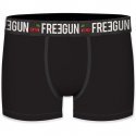 FREEGUN Lot de 2 Boxers Homme Coton bio BCBX2 CERISE Noir Rouge