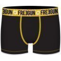 FREEGUN Lot de 2 Boxers Homme Coton bio BCBX2 OEUFS Noir Jaune