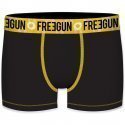 FREEGUN Lot de 2 Boxers Homme Coton bio BCBX2 OEUFS Noir Jaune