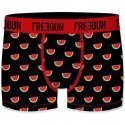 FREEGUN Lot de 2 Boxers Homme Coton bio BCBX2 PASTEQUE Noir Rouge Bleu