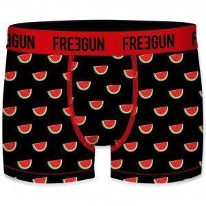 FREEGUN 2 Boxers Homme Coton bio BCBX2 PASTEQUE Noir Rouge Bleu