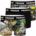 FREEGUN 3 Boxers Homme Microfibre PACKX3 JEUVIDEO Noir Jaune