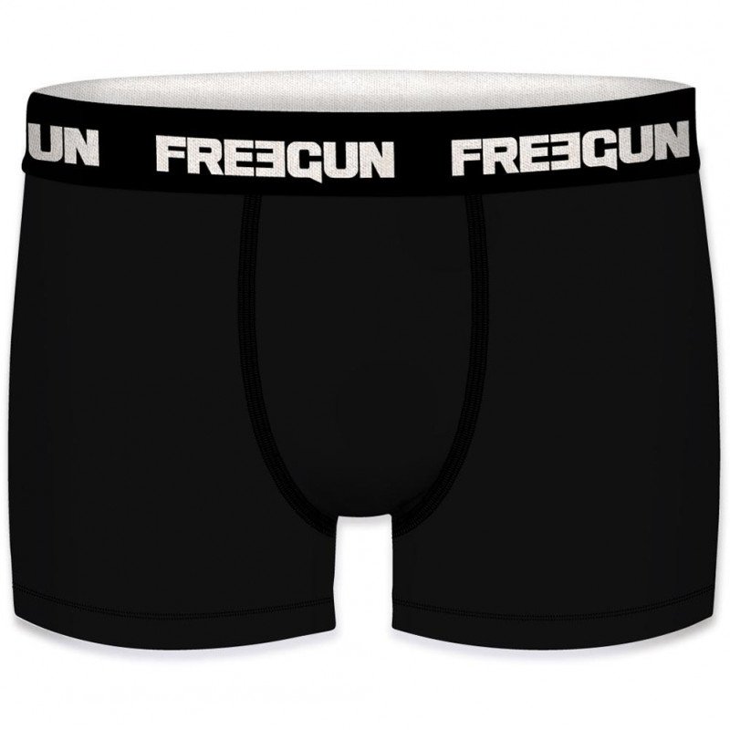 FREEGUN 3 Boxers Homme Microfibre PACKX3 JEUVIDEO Noir Jaune