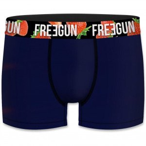 FREEGUN Boxer Garçon Coton bio BCBASS3 Marine ceinture Fraise